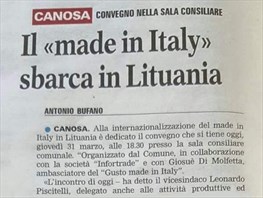 Il "Made in Italy" sbarca in Lituania