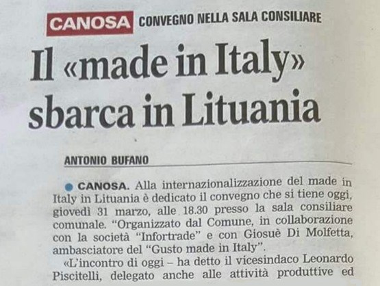Il "Made in Italy" sbarca in Lituania